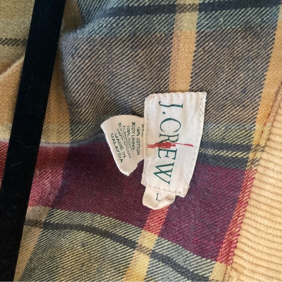 J.CREW 90's field jacket Size: L Red Men Red Jacket with Beige Collar - Picture 10 of 10